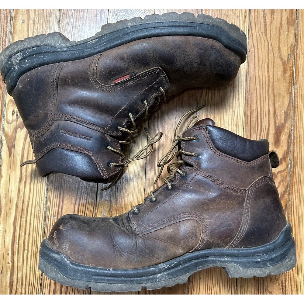 Red Wing Steel Toe Work Boots, Mens‎ Brown Leather in Size 14 D ASTMF 2413-11 - Picture 2 of 7